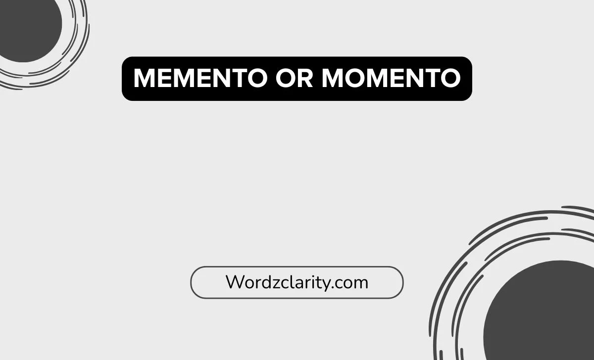 Memento or Momento