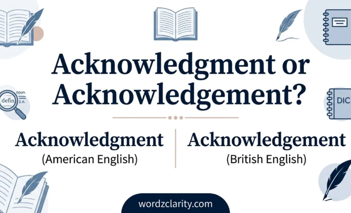 Acknowledgment or Acknowledgement