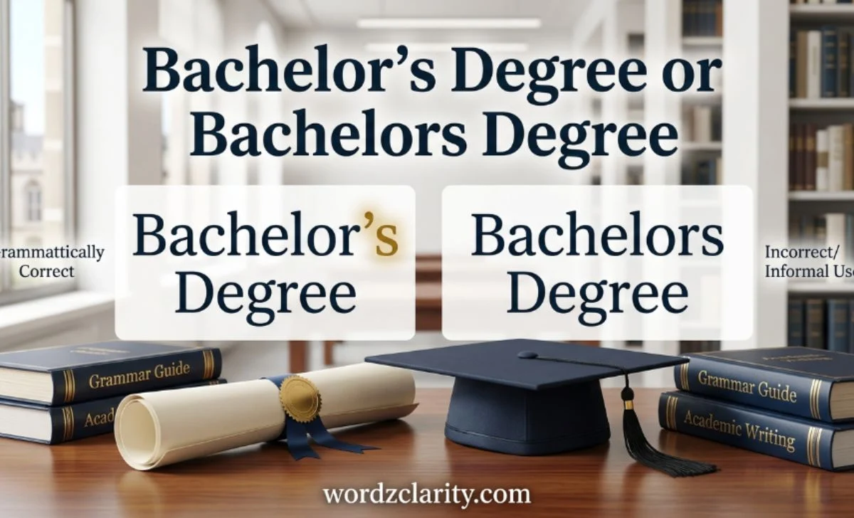Bachelor’s Degree or Bachelors Degree