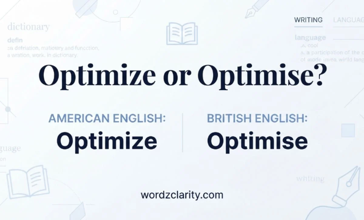 Optimize or Optimise