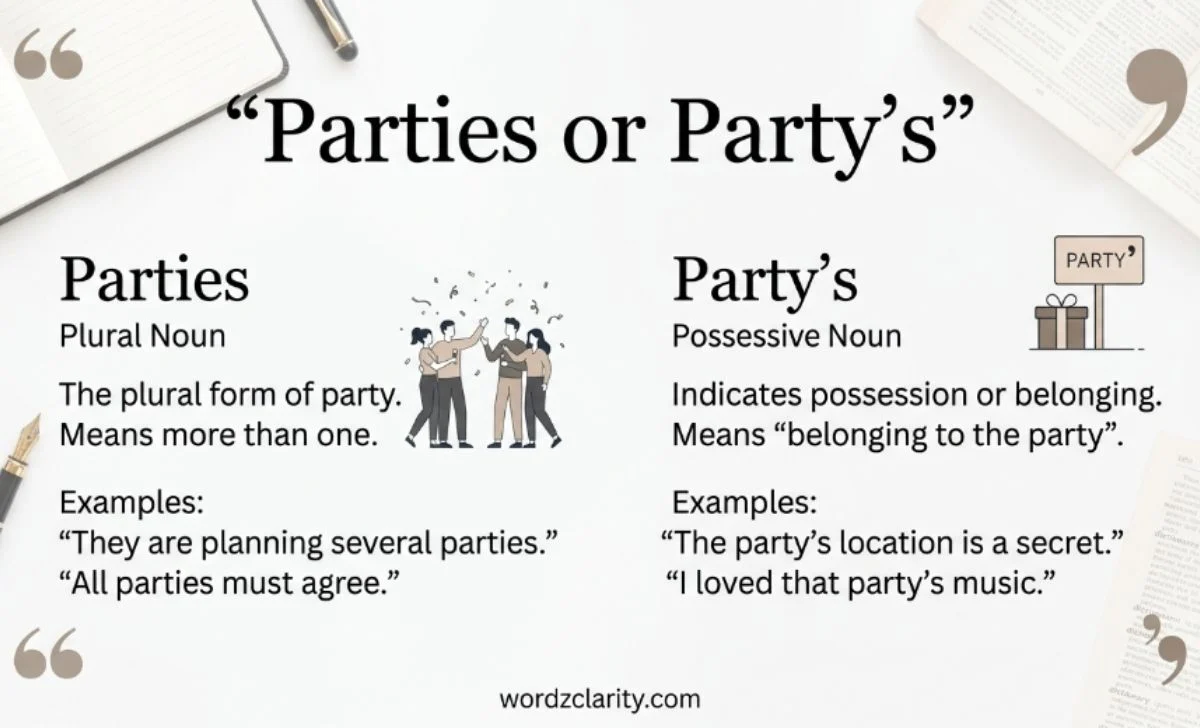 Parties or Party’s