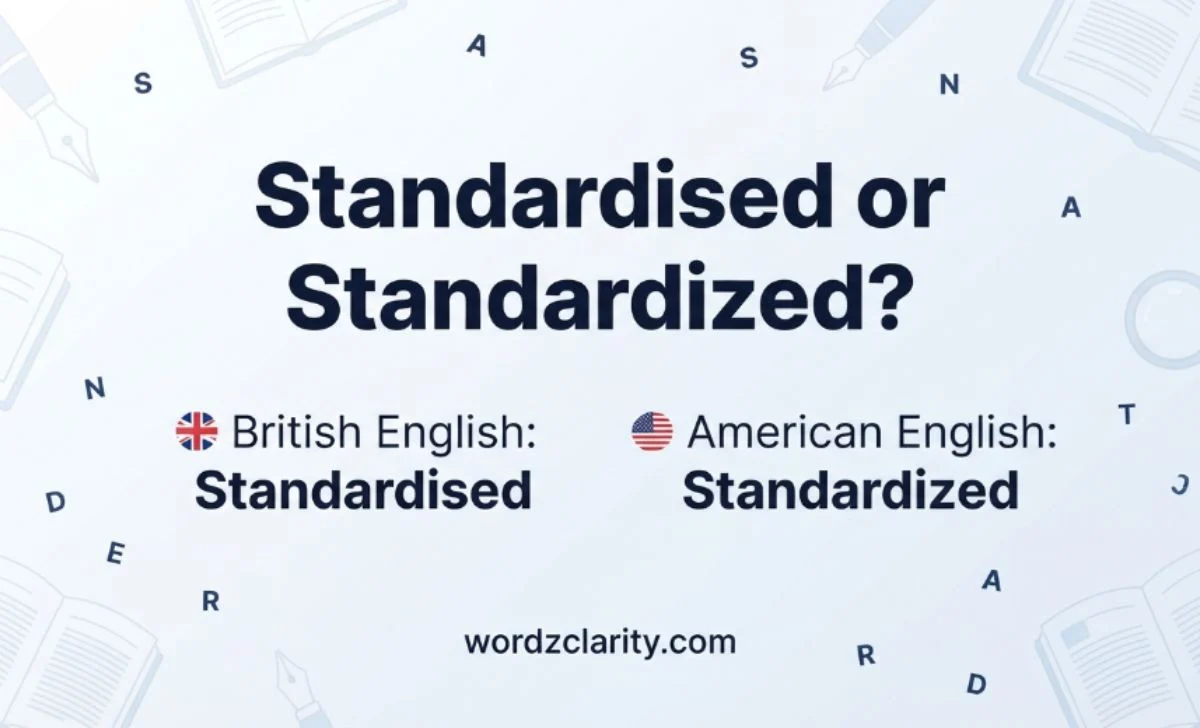 Standardised or Standardized