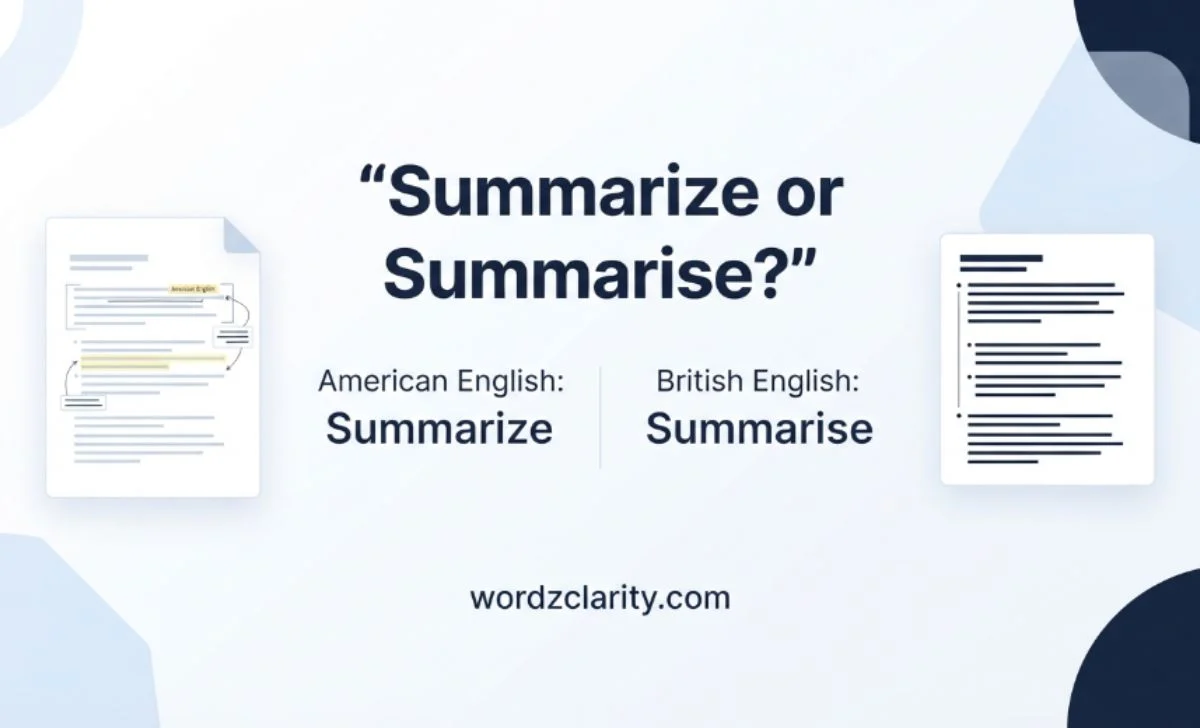 Summarize or Summarise