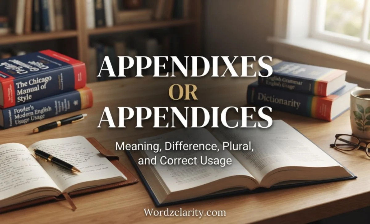 Appendixes or Appendices