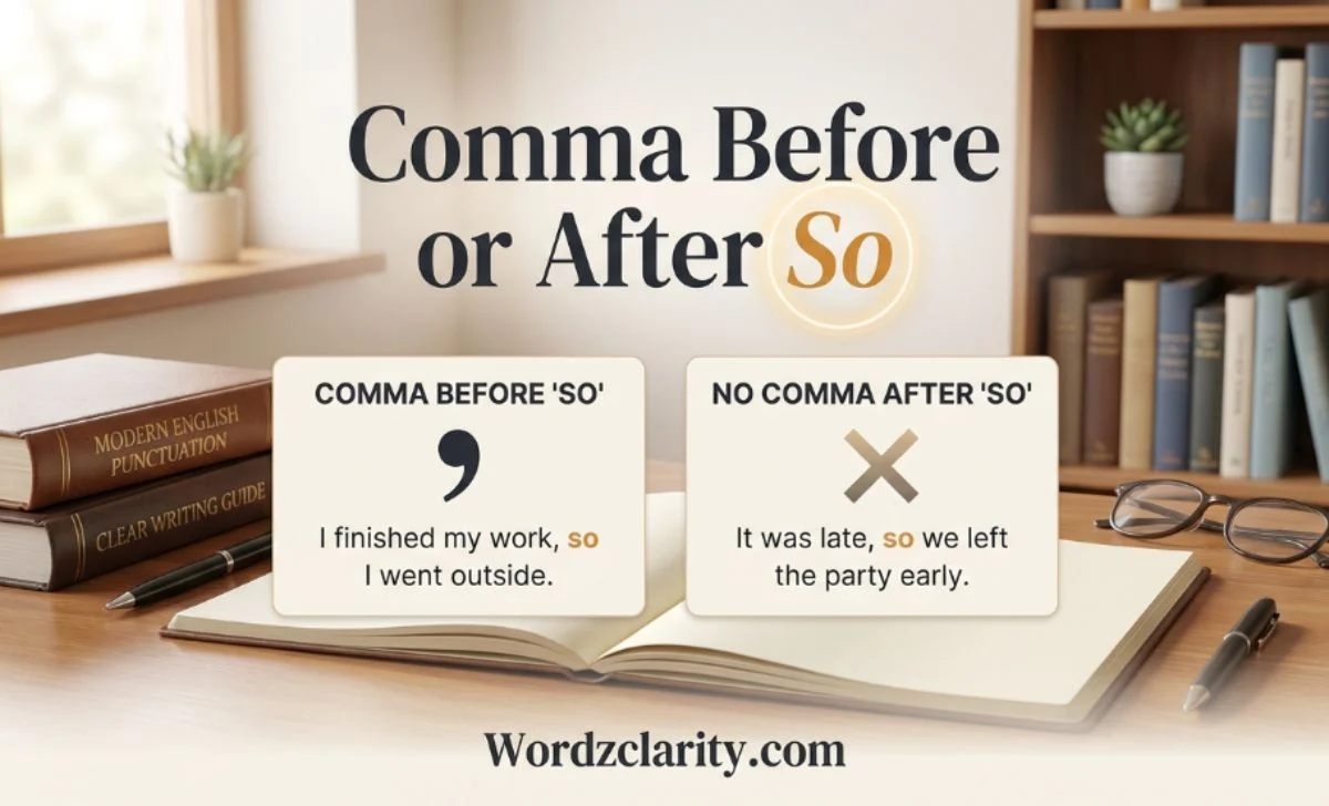 Comma Before or After So