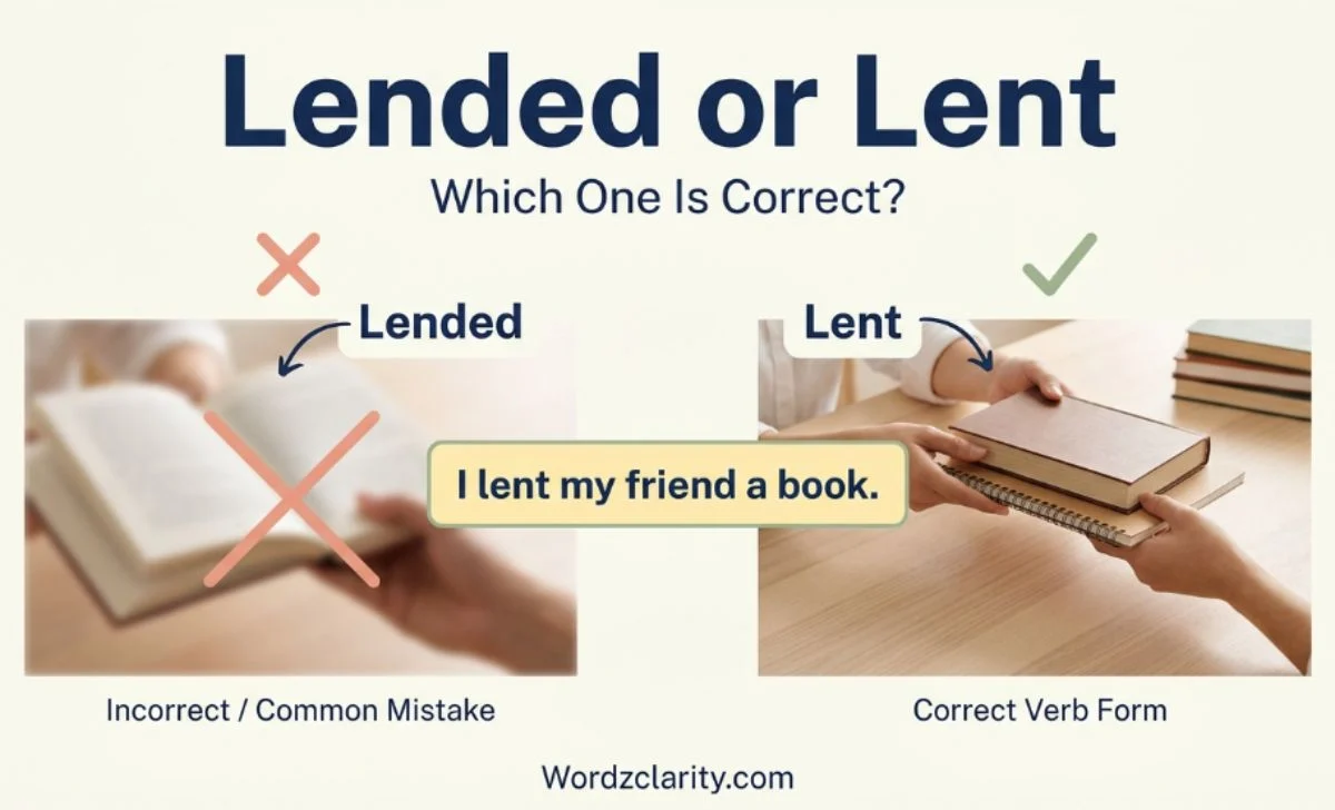 Lended or Lent