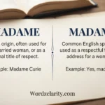 Madame or Madam