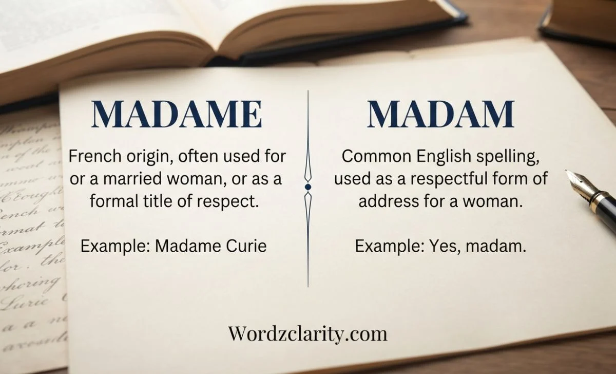 Madame or Madam