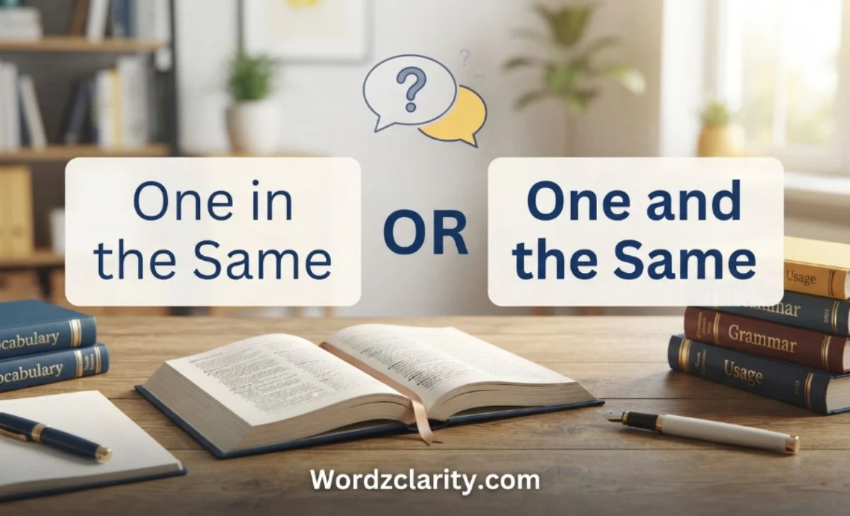 One in the Same or One and the Same